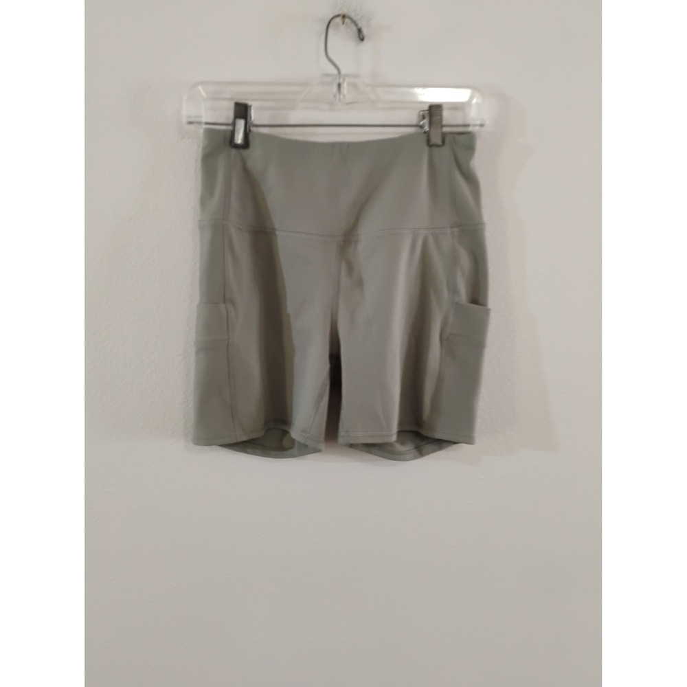 RBX Active Women Sage Green High Waisted Biker Shorts with Pockets Size Medium